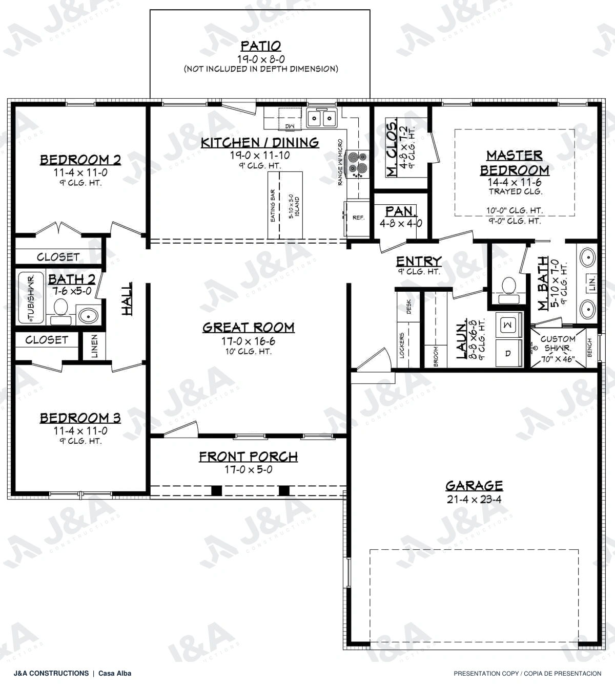 Floor plan of Casa Alba